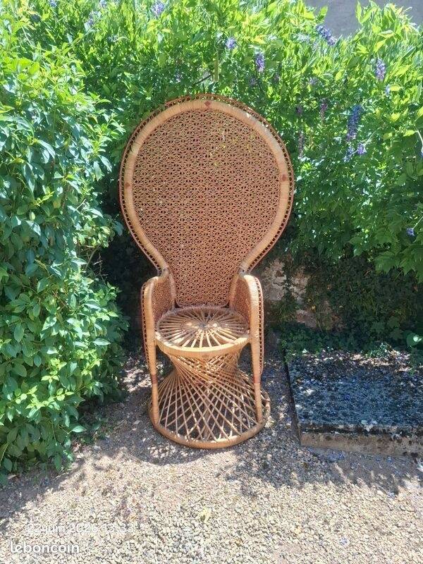 Fauteuil rotin style Emmanuelle