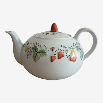 Strawberry porcelain teapot France
