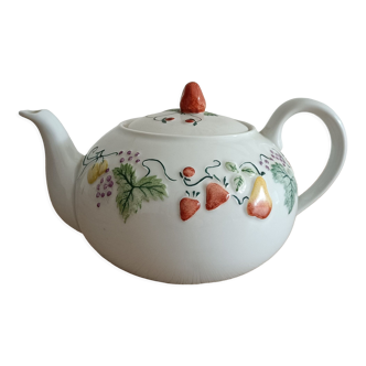 Strawberry porcelain teapot France