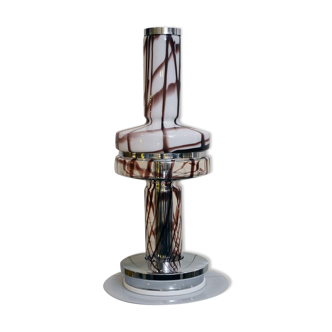 Blown glass and brass lamp by Angelo Brotto for Esperia, 1970