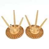 Rattan set coffee table and two stools by Uluv 1970