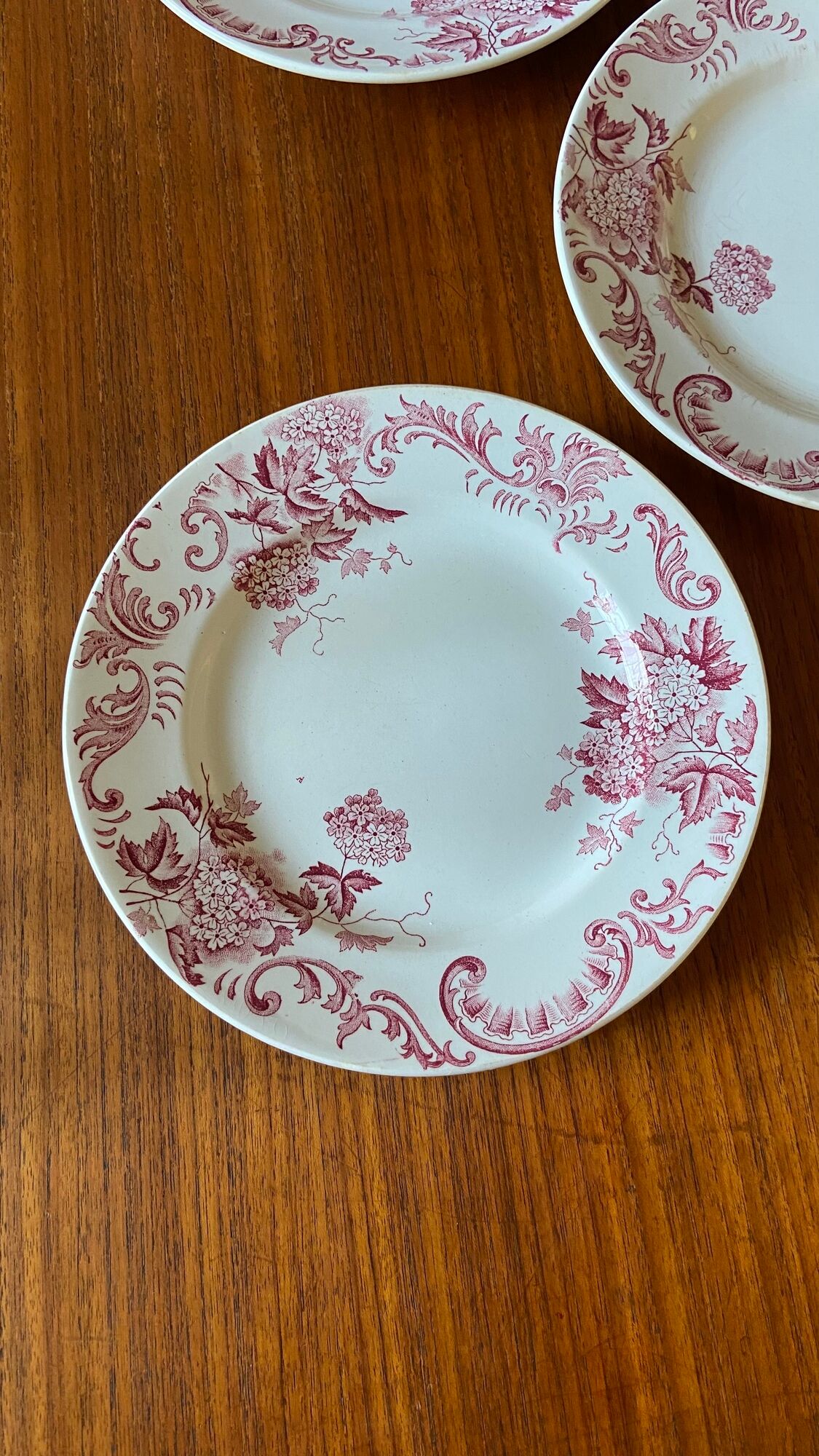 Pop-up Christmas 2022 - Set of 5 flat plates pink iron earth Saint-Amand