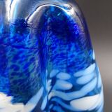 Blue glass vase and touches of white