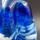 Blue glass vase and touches of white