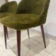 Vintage chairs - Retro chic design - Moss green fur