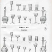 Cut crystal wine carafe Saint-Louis model VIC Massenet 1930 H34cm