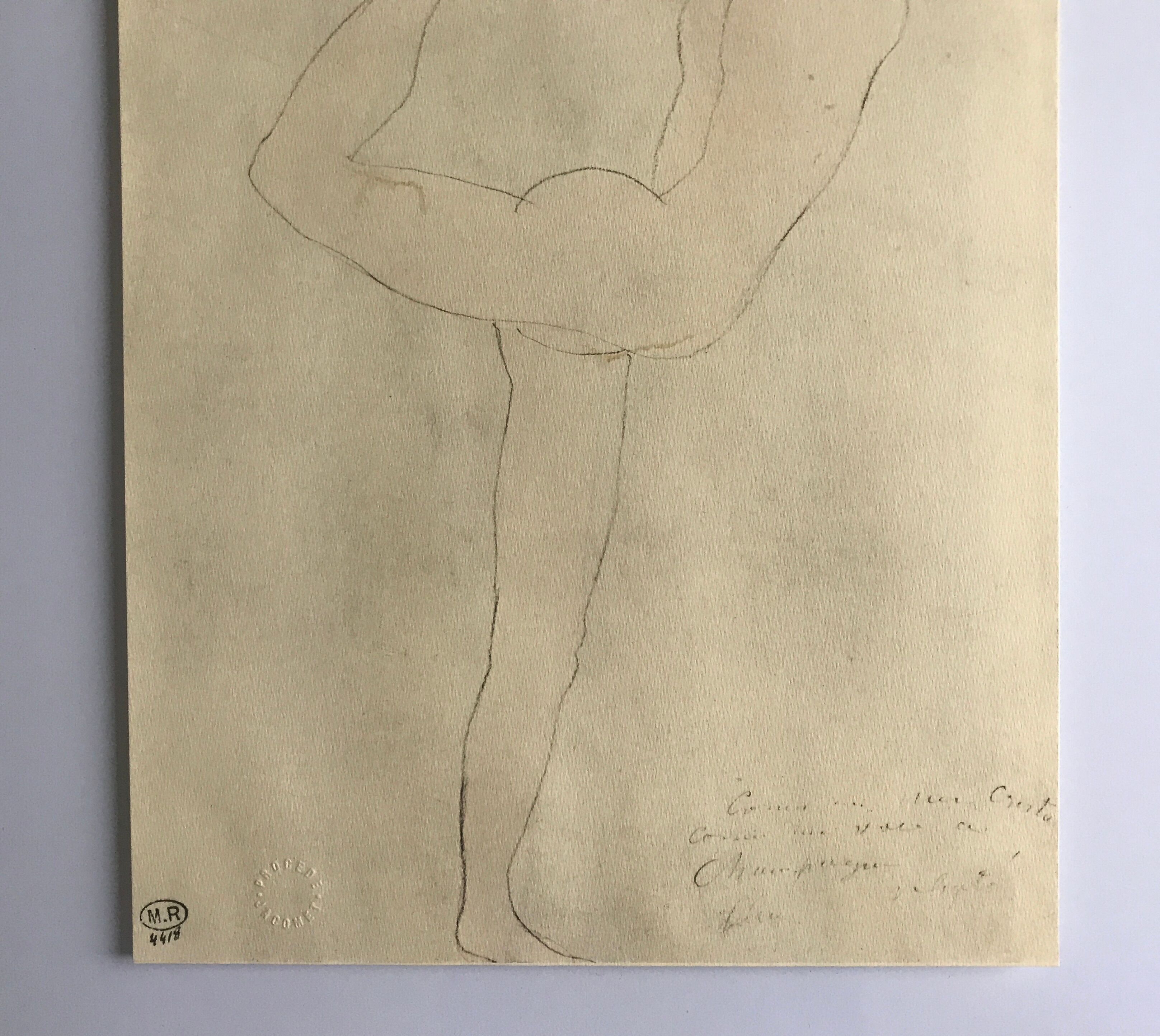 Framed printing process after a drawing by Auguste RODIN, Danseuse (1900)