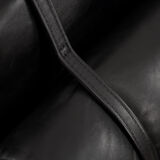 Fauteuil scandinave en cuir noir rare du milieu du siècle par Ire Möbel, années 1970, lot de 2