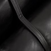 Mid-Century Rare Black Leather Scandinavian Armchair by Ire Möbel, 1970s, Set of 2