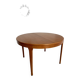 Extendable round teak table French design TV furniture Paris 1960