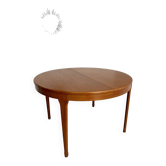 Table ronde extensible en teck design français  Meubles TV Paris  1960