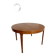 Extendable round teak table French design TV furniture Paris 1960