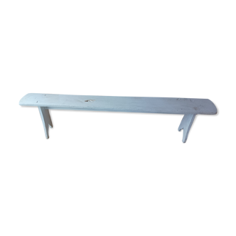 White cerused wood bench