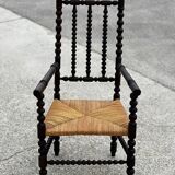 Chair called Bobbin in stained oak, 1930