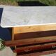Commode en acajou et marbre blanc époque Restauration