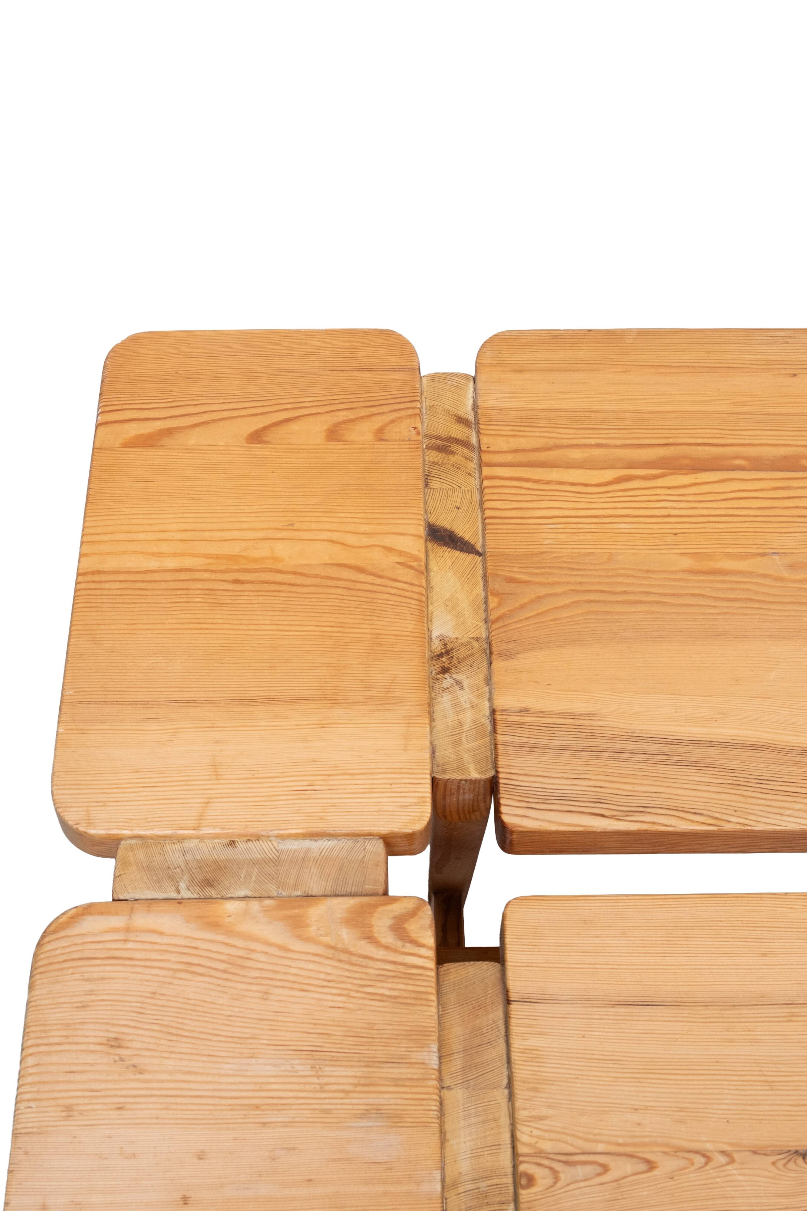 Unique Rauni Peippo Apila Pine  table Finland 1960
