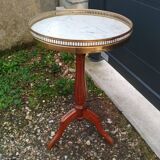 Table de chevet style louis xvi plateau marbre