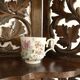 Carved wooden wall shelf