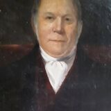 Large oil on canvas notable man 19th century