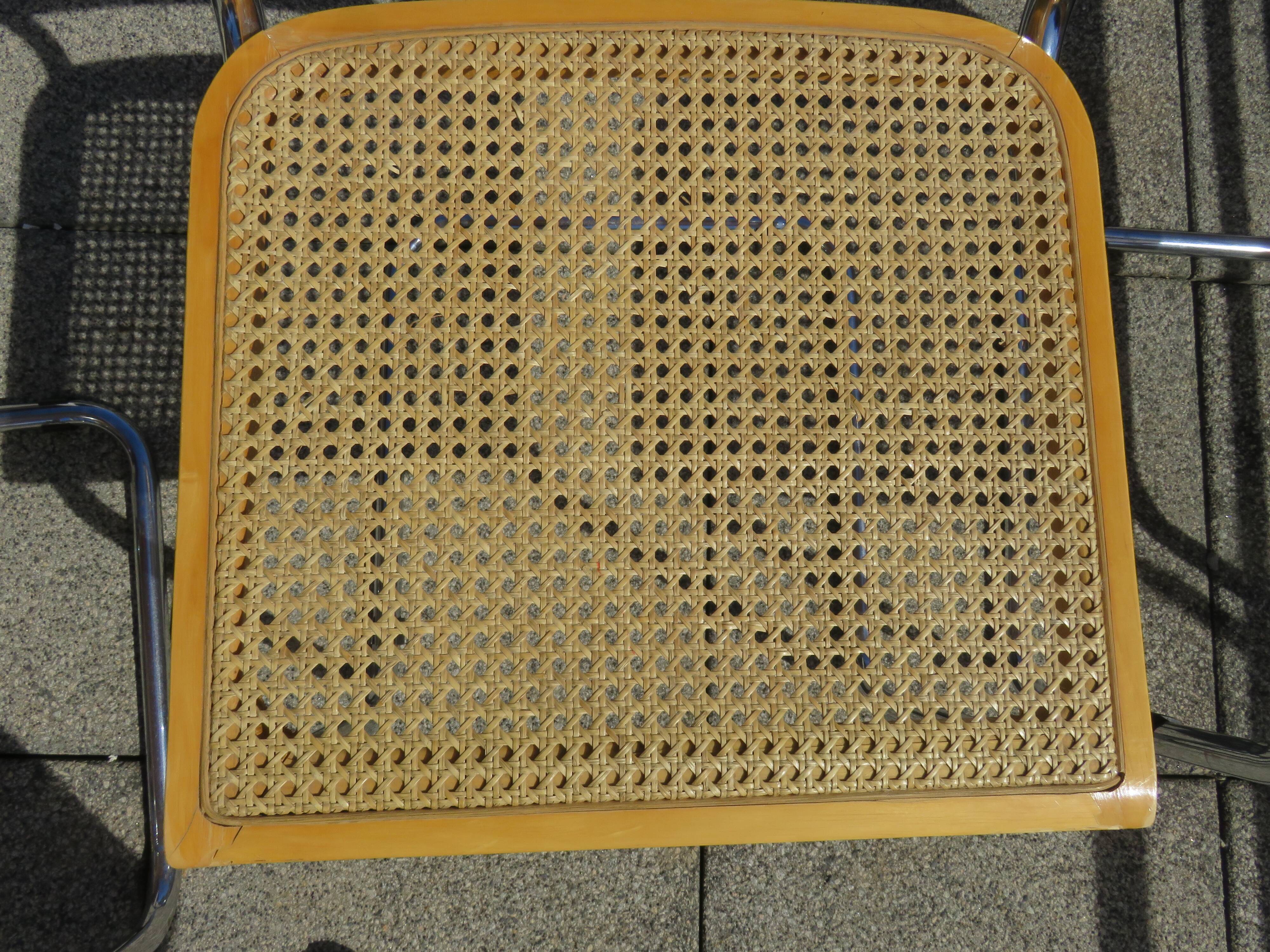 Lot de 4 chaises Marcel Breuer Cesca modèle b32