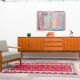 1960s walnut enfilade, designed with clean lines, restored.