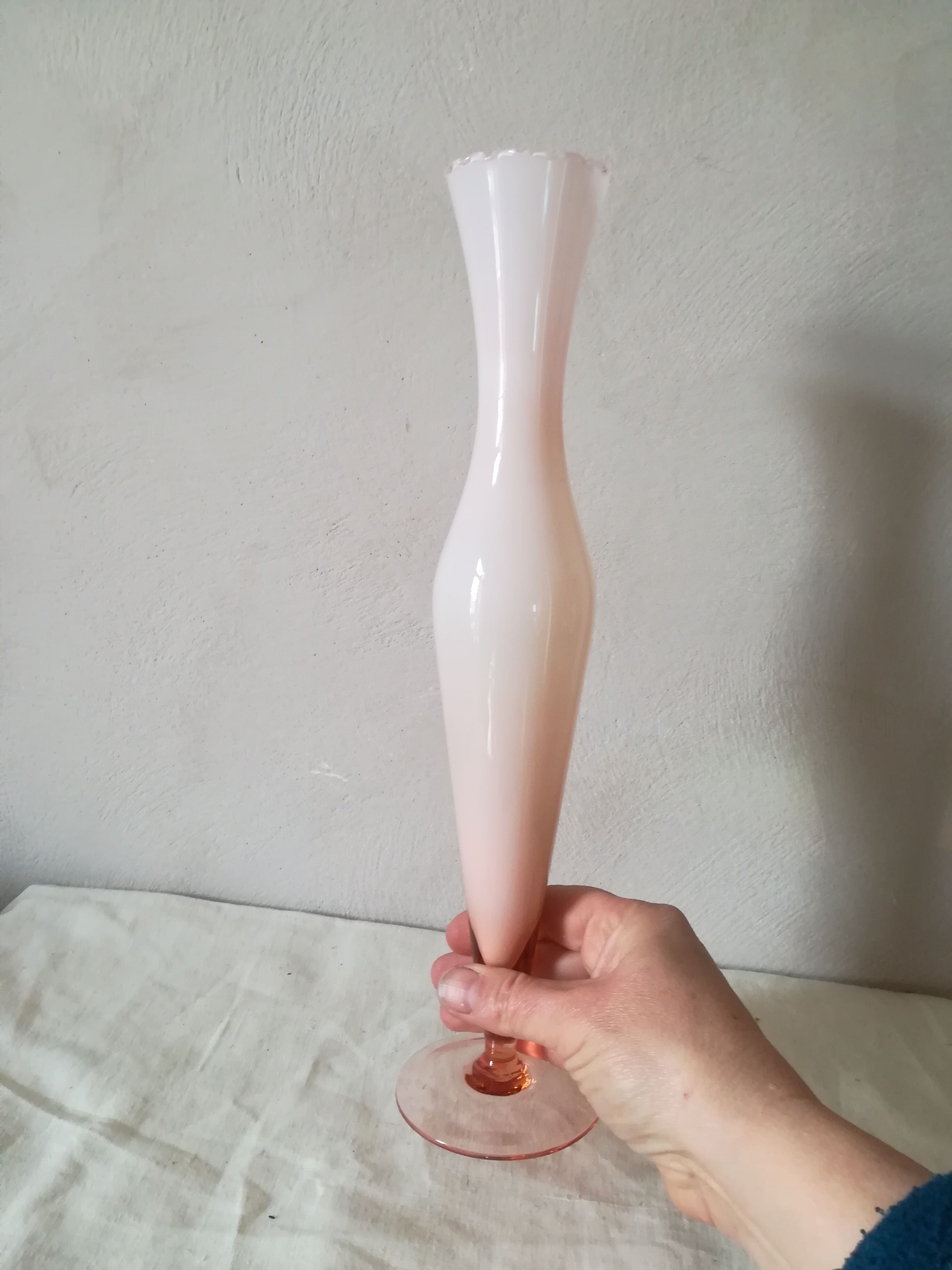 Pink opaline vase