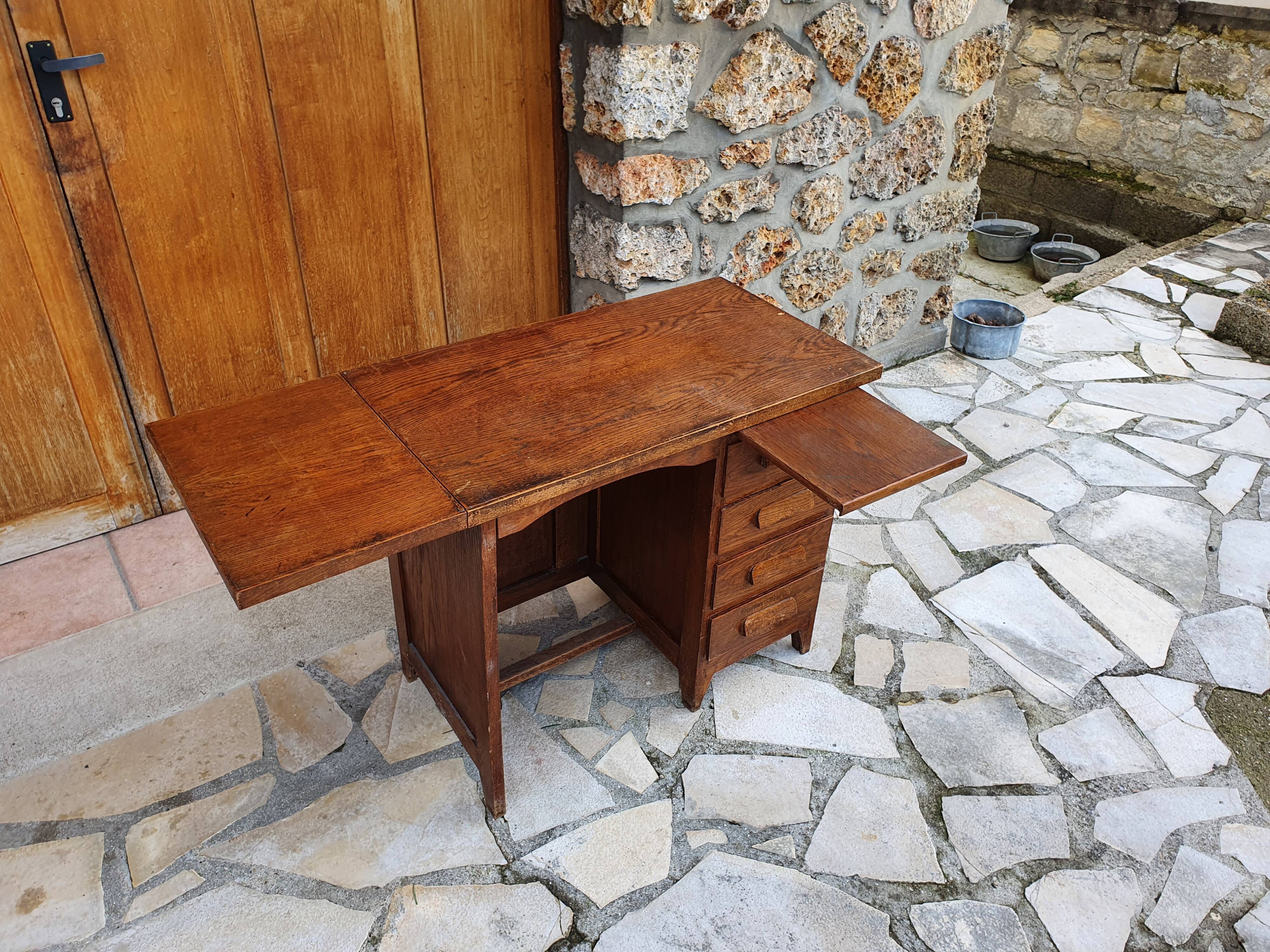 vintage oak desk