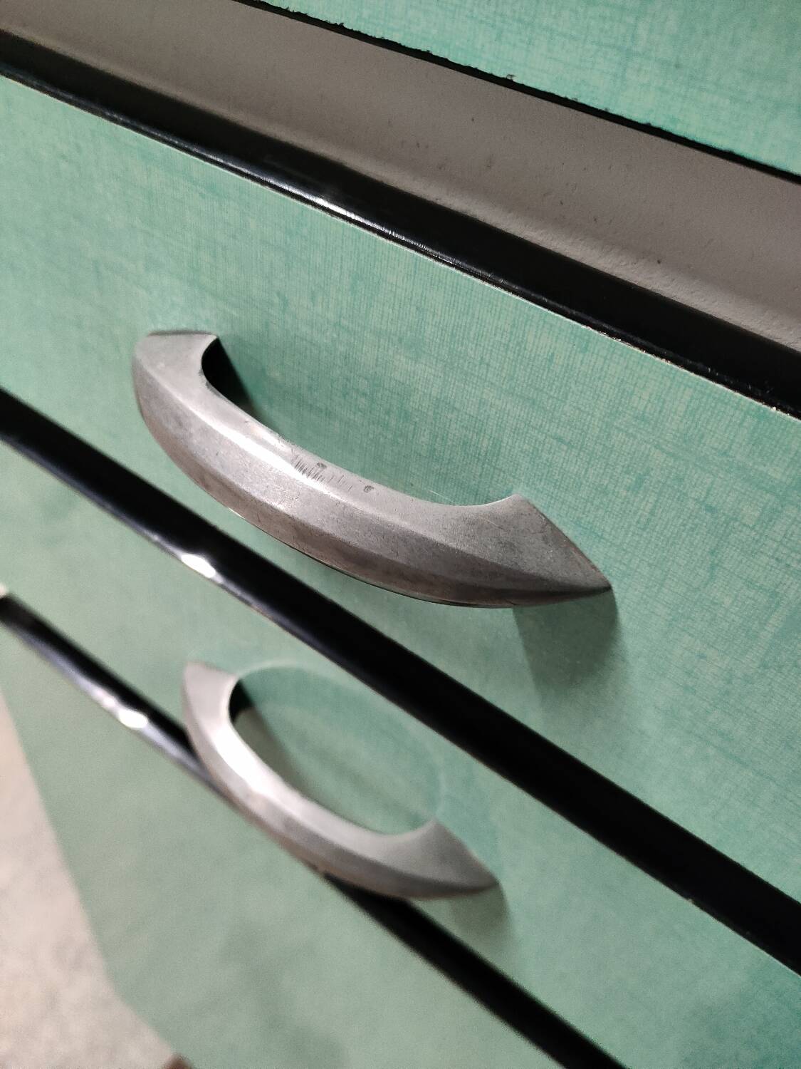 Green Formica cupboard or sideboard - 1960s