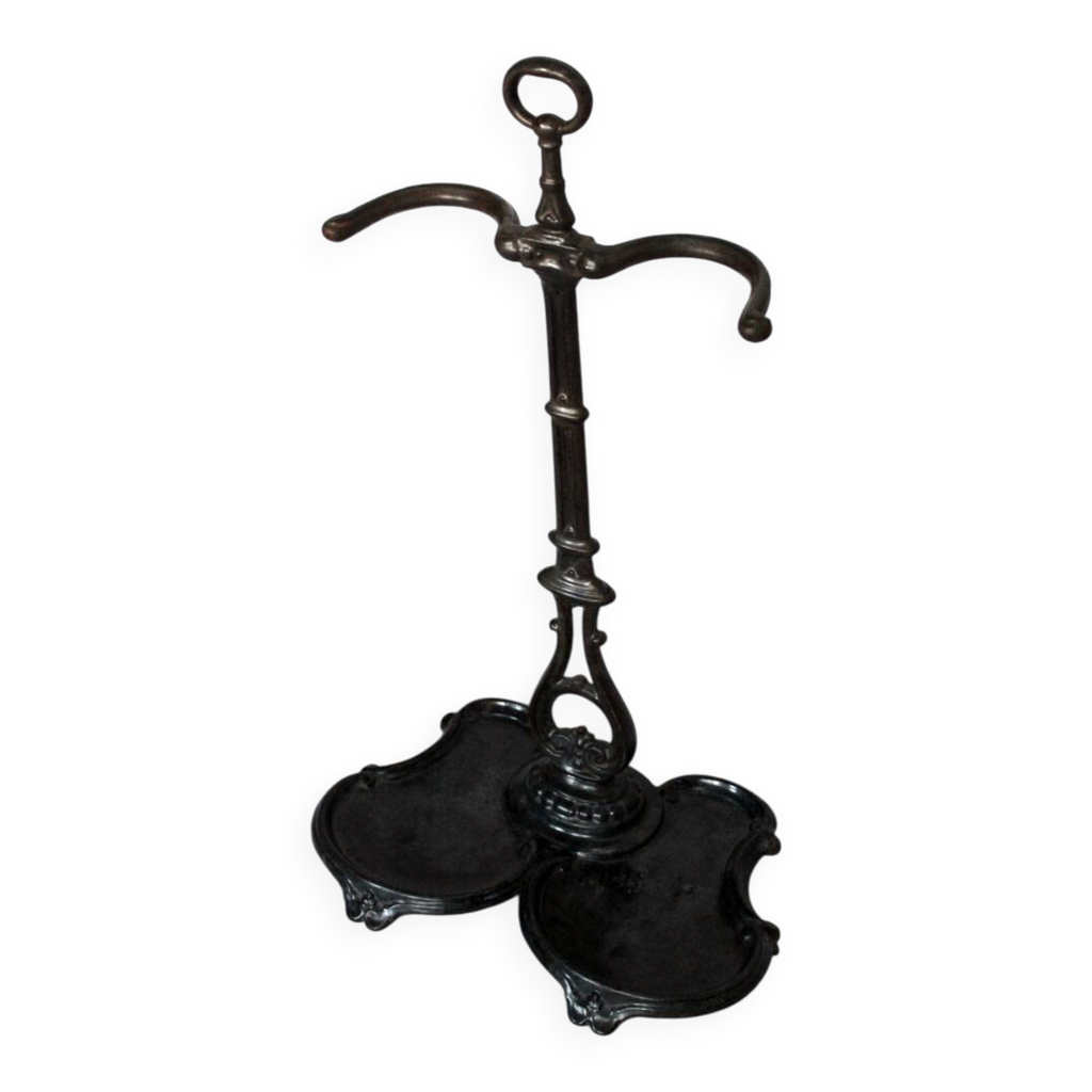 Relaxdays – Serviteur de cheminée 5 pièces – Tisonnier 39cm, pelle 39cm, balai 37cm, pince 40cm – Métal fonte noir – Design vintage élégant