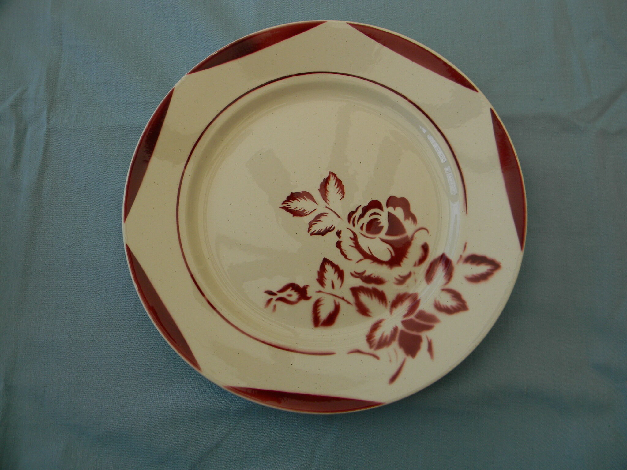 Lot of 3 vintage flat plates in faience