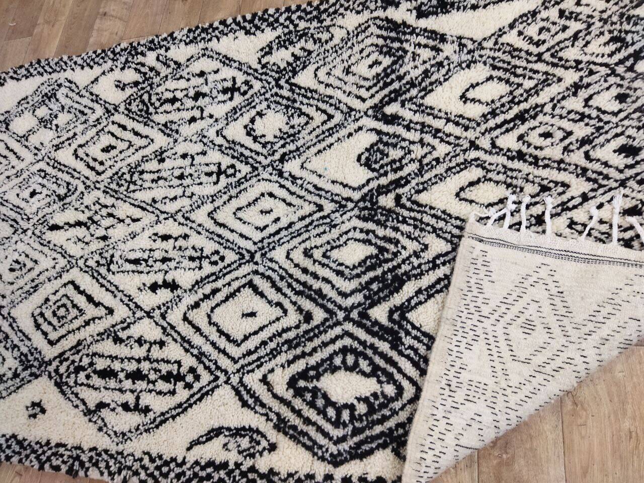 handmade abstract Berber rug 246 X 146 CM
