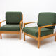 A pair of mid century Scandinavian style armchairs, 1970´s