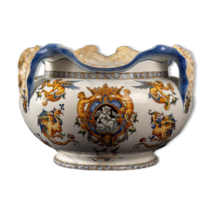 Cache pot ancien - faïence