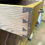 Art Deco raw wood sideboard