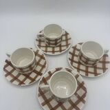 Lot tasses motif torchon