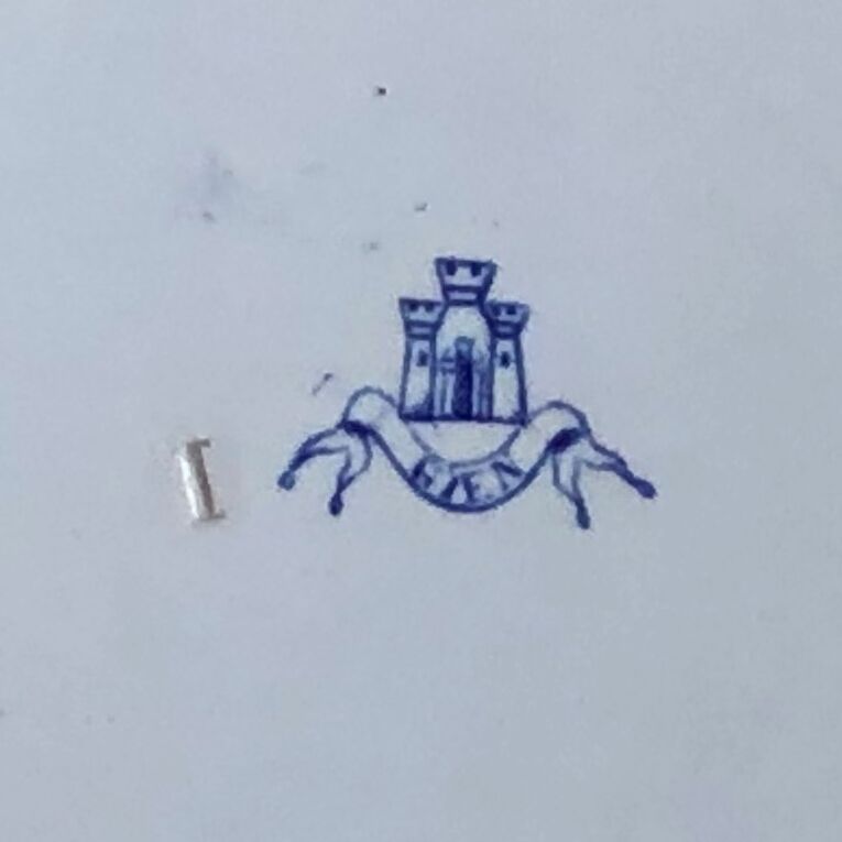 Old plate in Gien earthenware