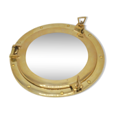 Miroir hublot laiton 28,5x28,5cm