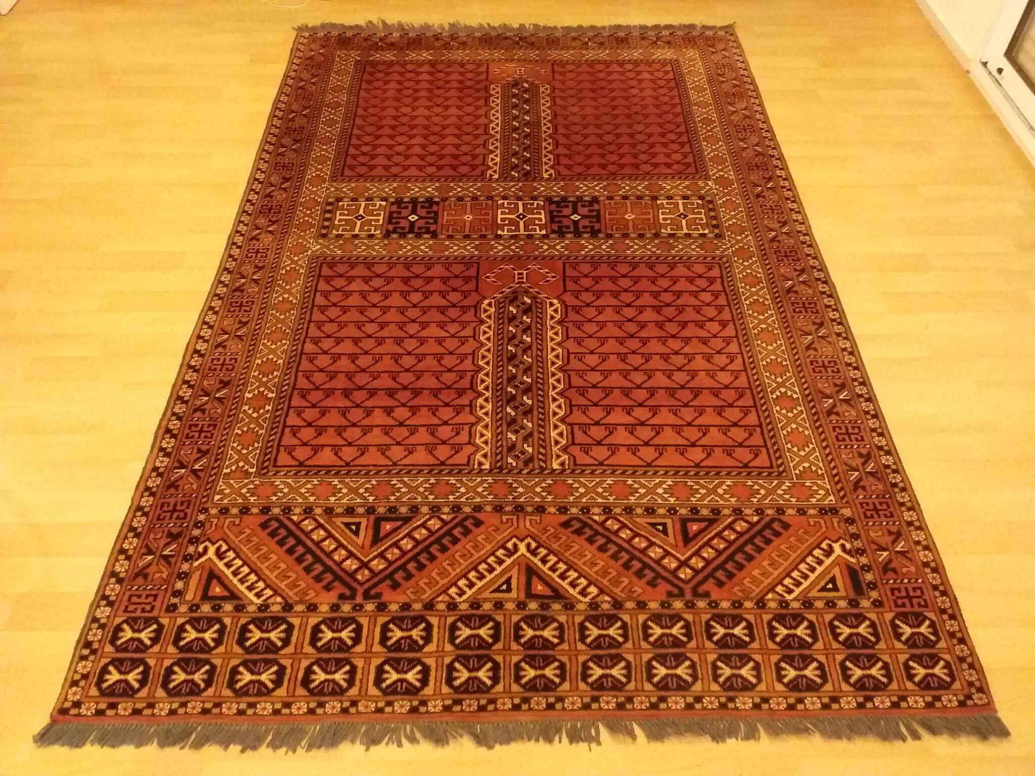 Handmade Afghan Karghai rug 249x162cm