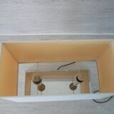 Modern lamp in chrome metal and rectangular lampshade by Casadisagne