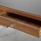 Midcentury Italian Desk In Walnut, Brass And Glass.