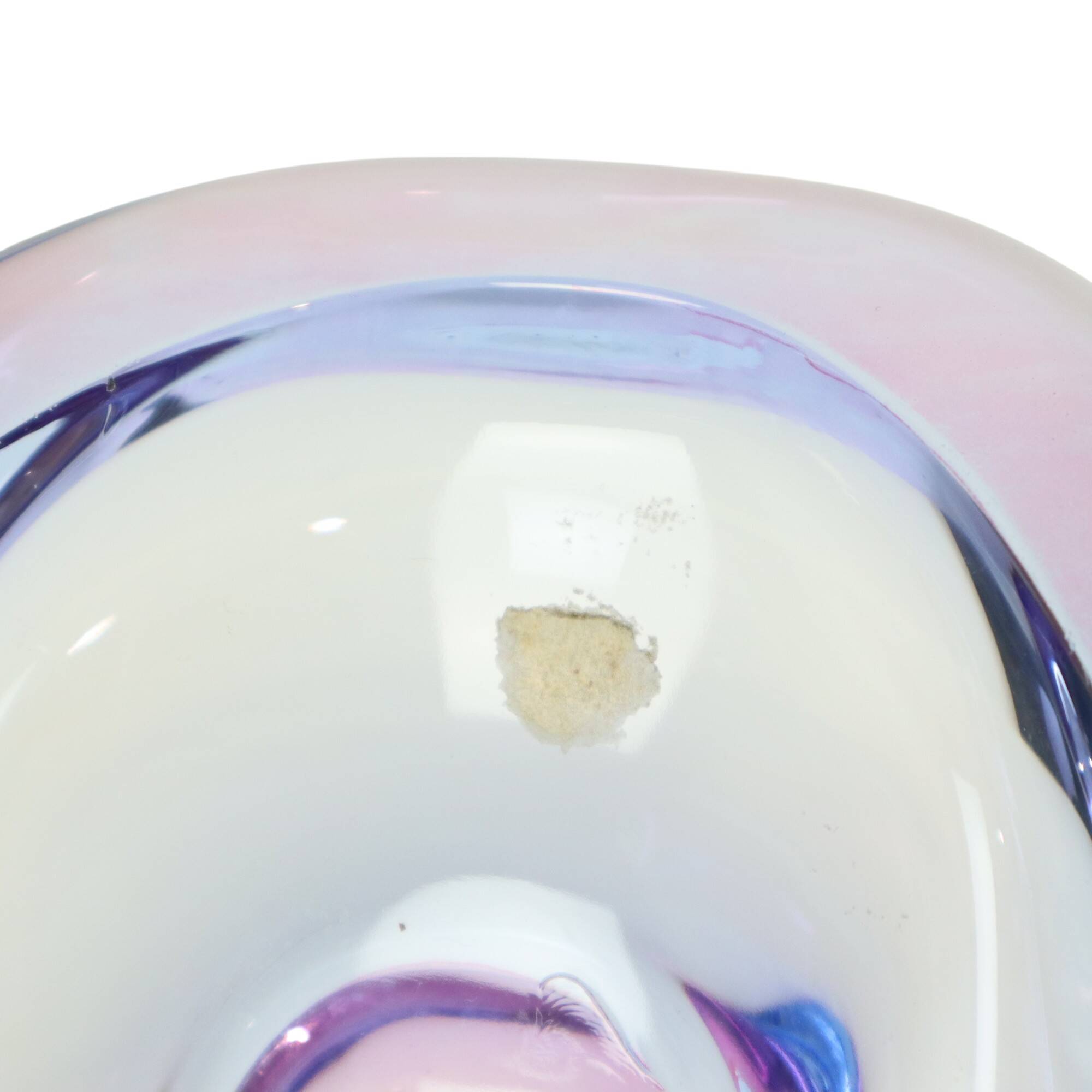 Vintage Murano Bowl Fruit Bowl Blue Purple Glass Sixties