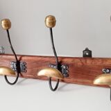 Old coat rack in solid brass