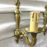 Pair of applique 1 bronze lights