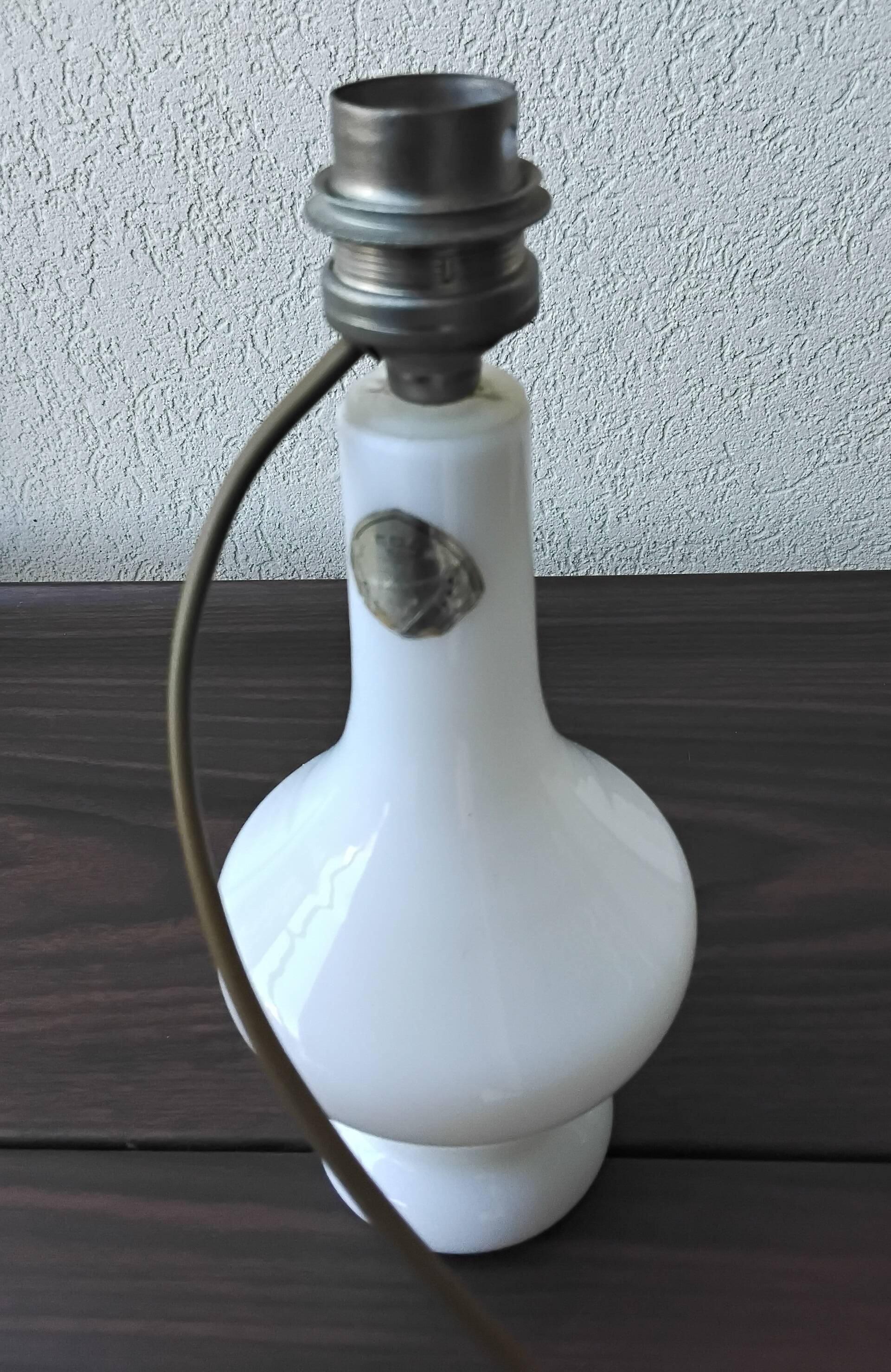 Pied de lampe opaline