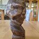 Buste de Beethoven sculpté en bois - statue vintage