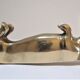 Dachshund solid brass vintage zoomorphic paperweight 60s-70s