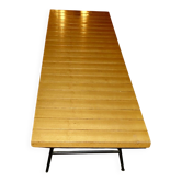 Table basse alain richard (1926-2017), table model 201, tray in wood slats