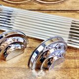 Chrome and glass tube wall light Petitot Genet and Michon c 1950