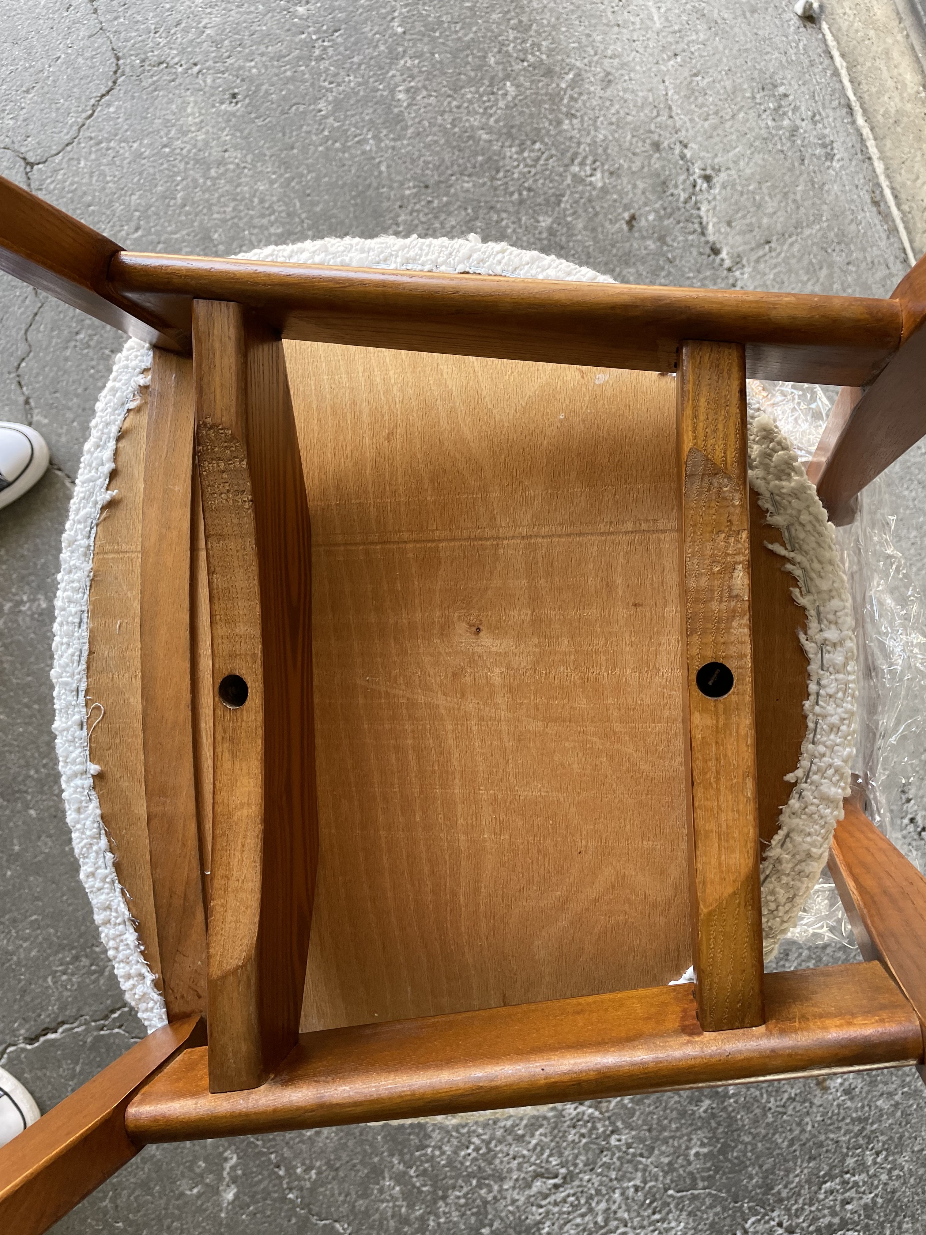 Lot 4 vintage chairs by Roger Landault for Sentou, France 1950