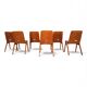 Set of 6 stackable dining chairs in Bauhaus style, 1960